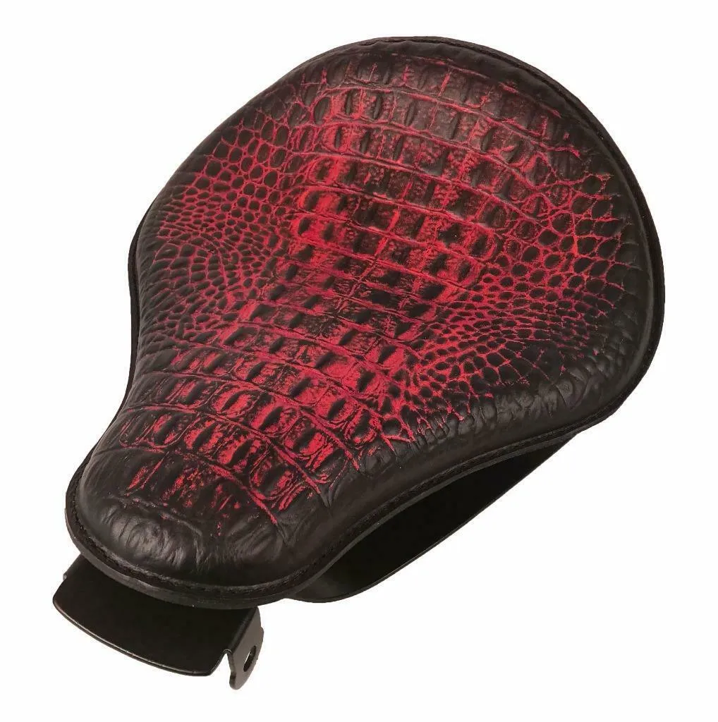 2010-2022 Sportster Harley Spring Solo Seat Mount Kit  Ant Red Gator Leather bcs