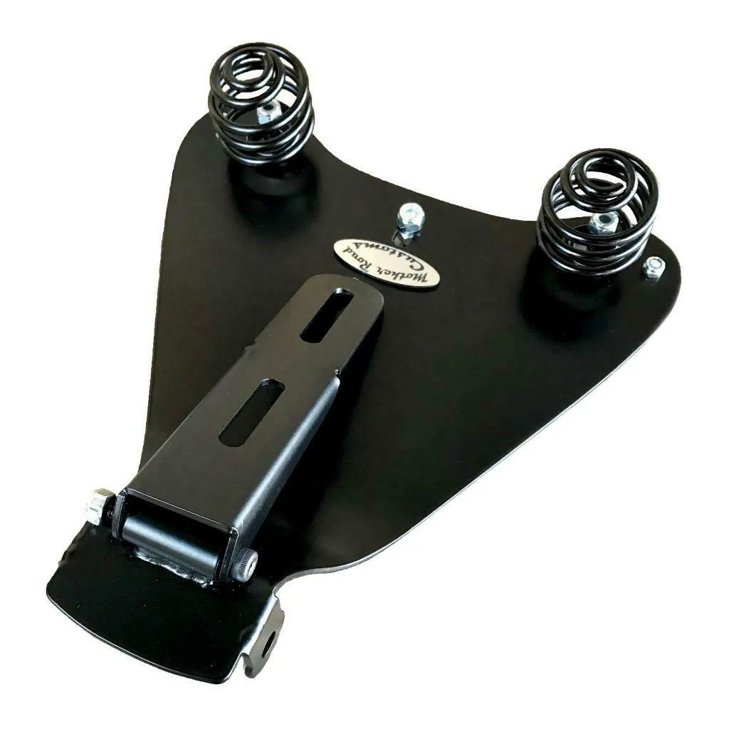 2010-2022 Sportster Spring Solo Seat Mounting Kit Pad 10x13" Black Pleather bcs