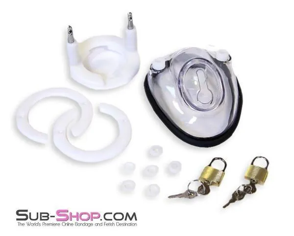 7320AR      Balls & All Clear View Locking Cock & Ball Chastity Cup Set - MEGA Deal