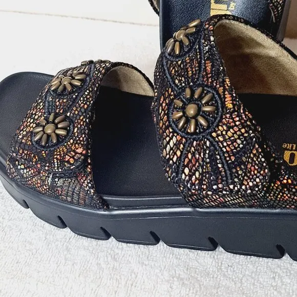 Alegria Adjustable Two Band Sandals Mandie Leafer EU 38  US 8/8.5 NWOB