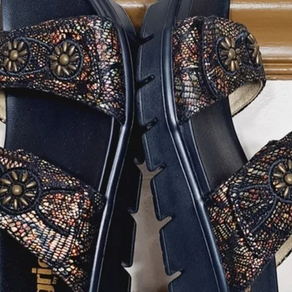 Alegria Adjustable Two Band Sandals Mandie Leafer EU 38  US 8/8.5 NWOB