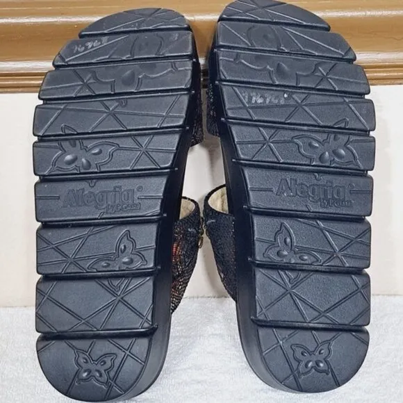Alegria Adjustable Two Band Sandals Mandie Leafer EU 38  US 8/8.5 NWOB