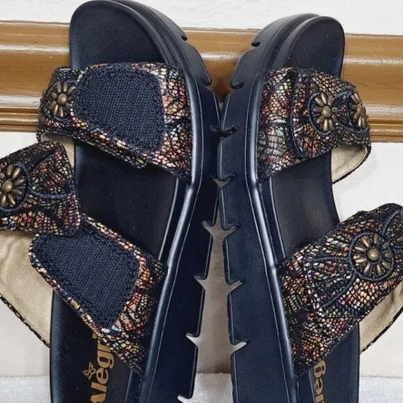 Alegria Adjustable Two Band Sandals Mandie Leafer EU 38  US 8/8.5 NWOB