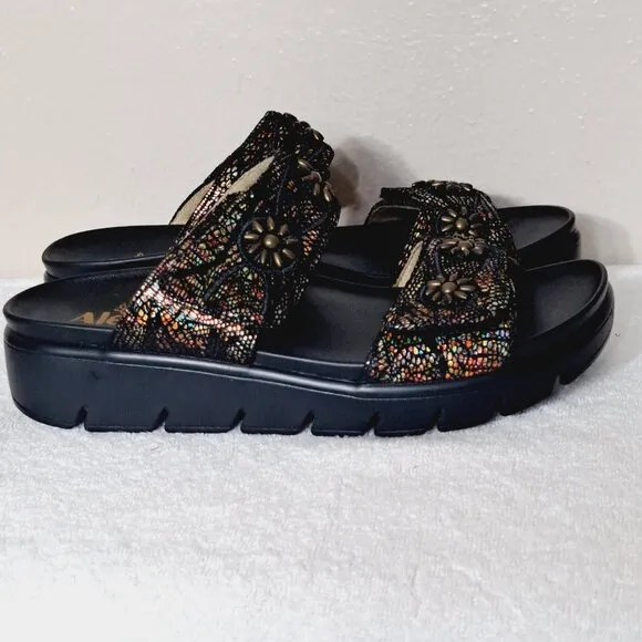 Alegria Adjustable Two Band Sandals Mandie Leafer EU 38  US 8/8.5 NWOB