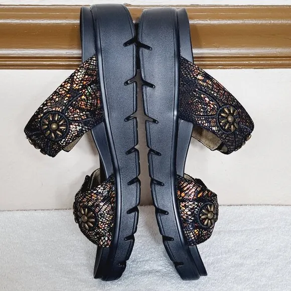 Alegria Adjustable Two Band Sandals Mandie Leafer EU 38  US 8/8.5 NWOB