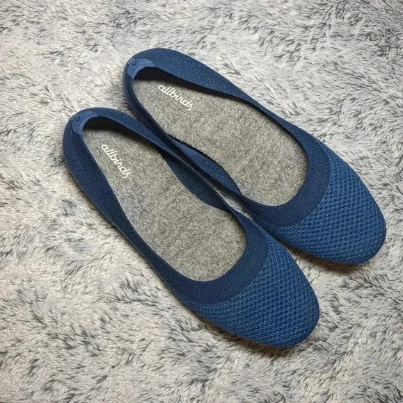 Allbirds Blue Tree Breezers Flats Navy Blue Size 9