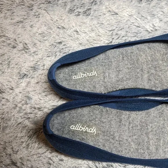 Allbirds Blue Tree Breezers Flats Navy Blue Size 9