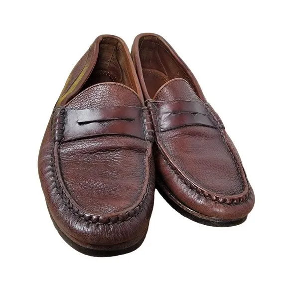 Allen Edmonds Holton Men's Penny Loafers Sz 9 D Chestnut Brown Leather