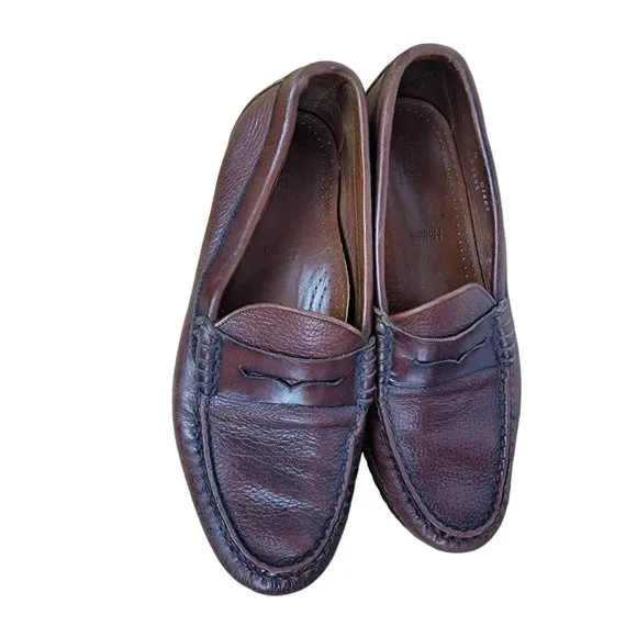Allen Edmonds Holton Men's Penny Loafers Sz 9 D Chestnut Brown Leather
