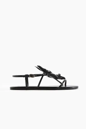 Appliquéd strappy sandals