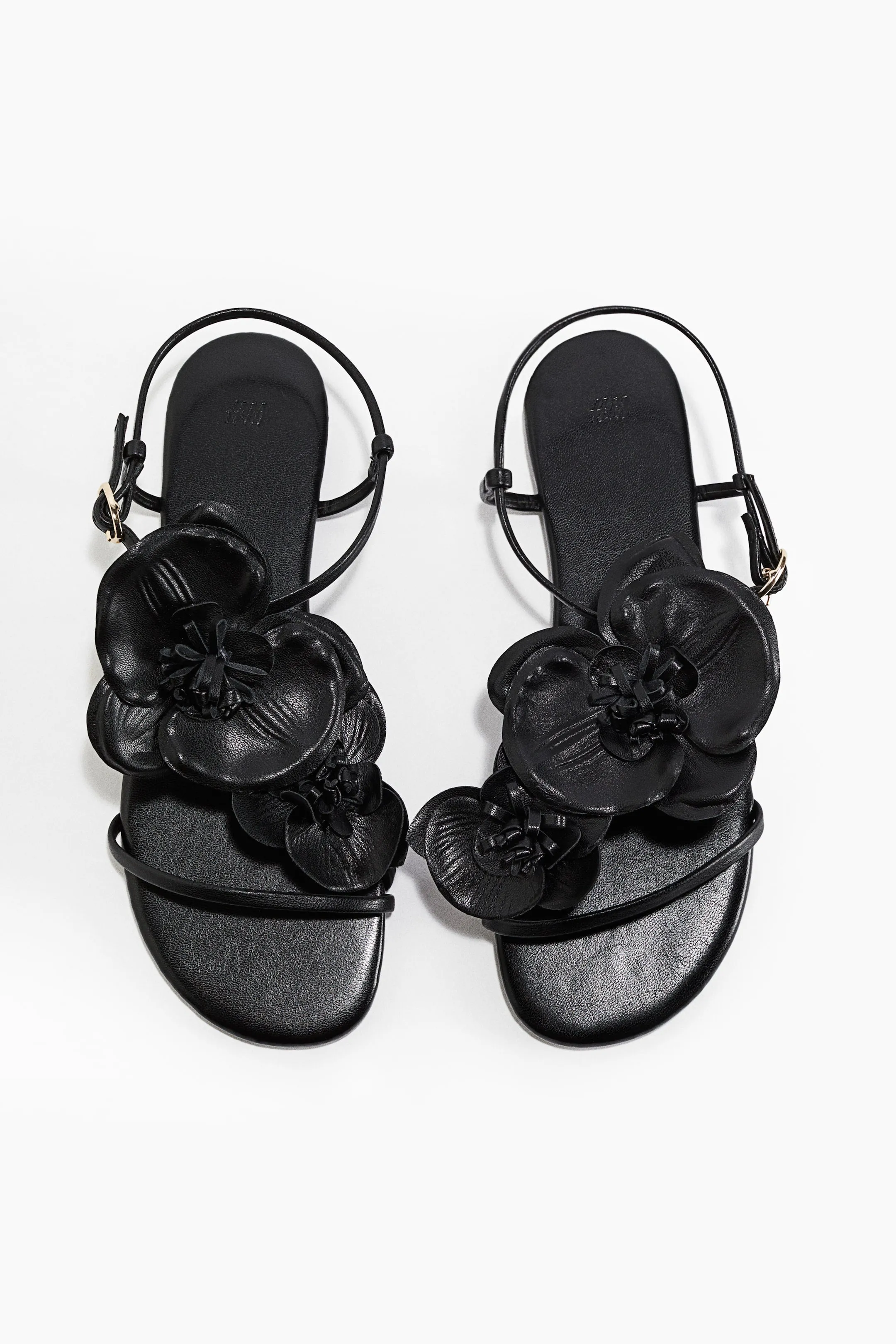 Appliquéd strappy sandals