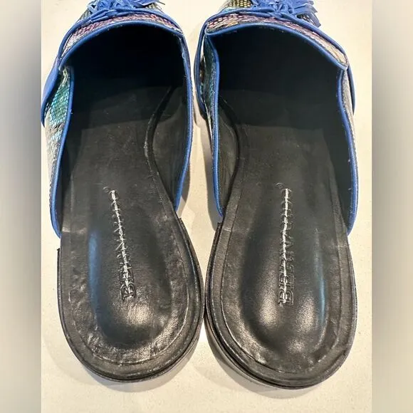 Bernardo snake print mules