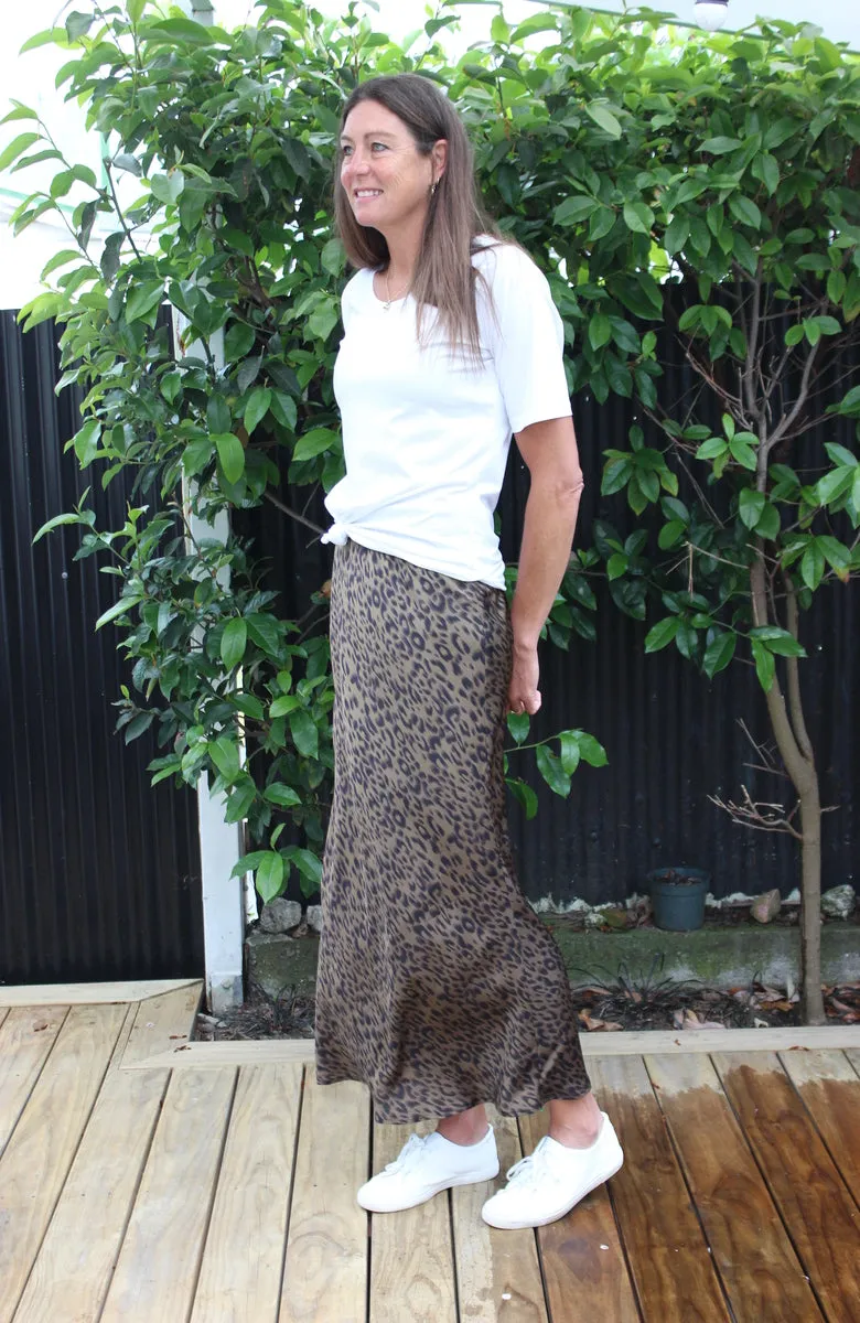 Bias cut skirt - Khaki