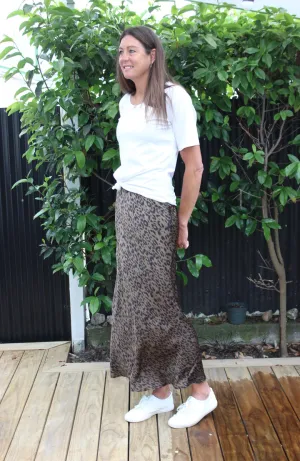 Bias cut skirt - Khaki