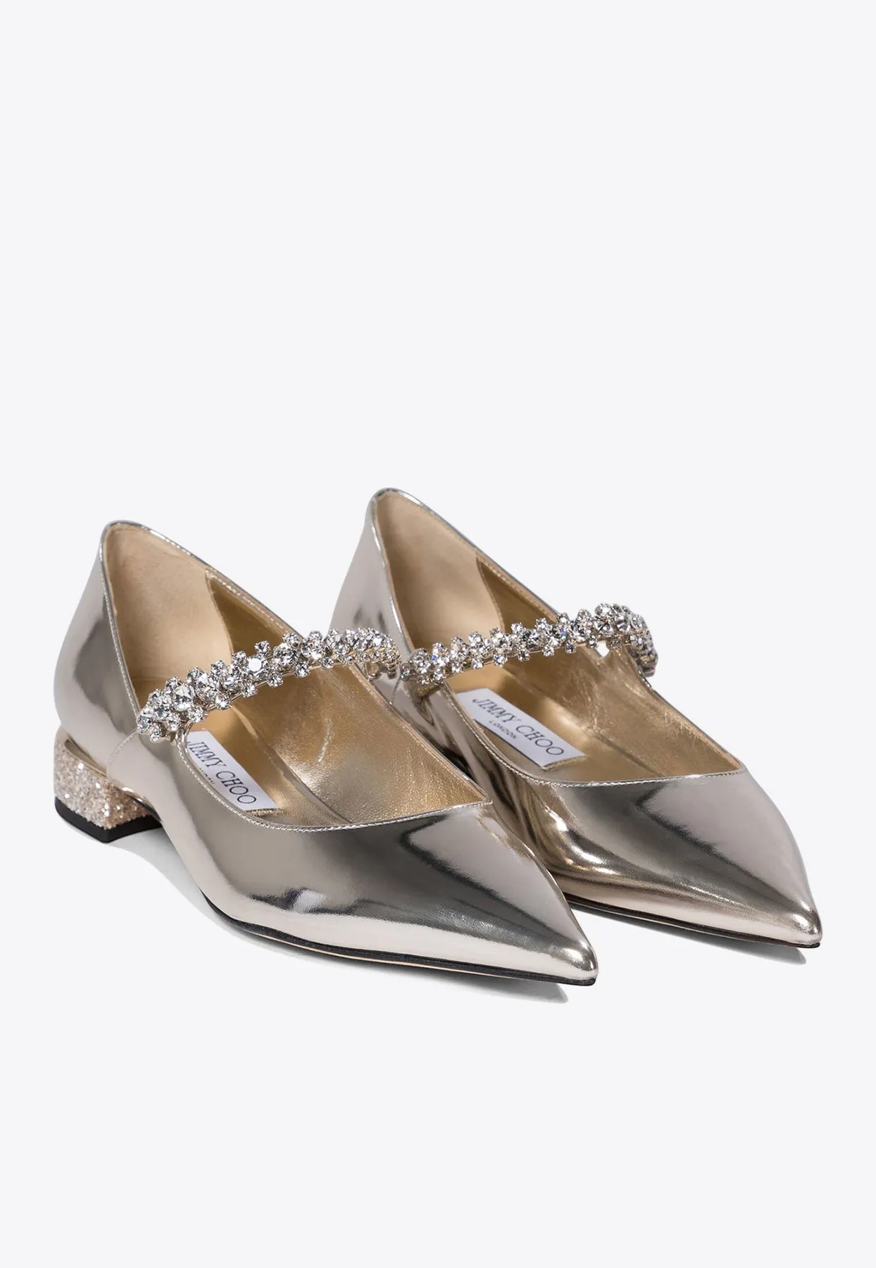 Bing Crystal-Strap Ballerina Flats