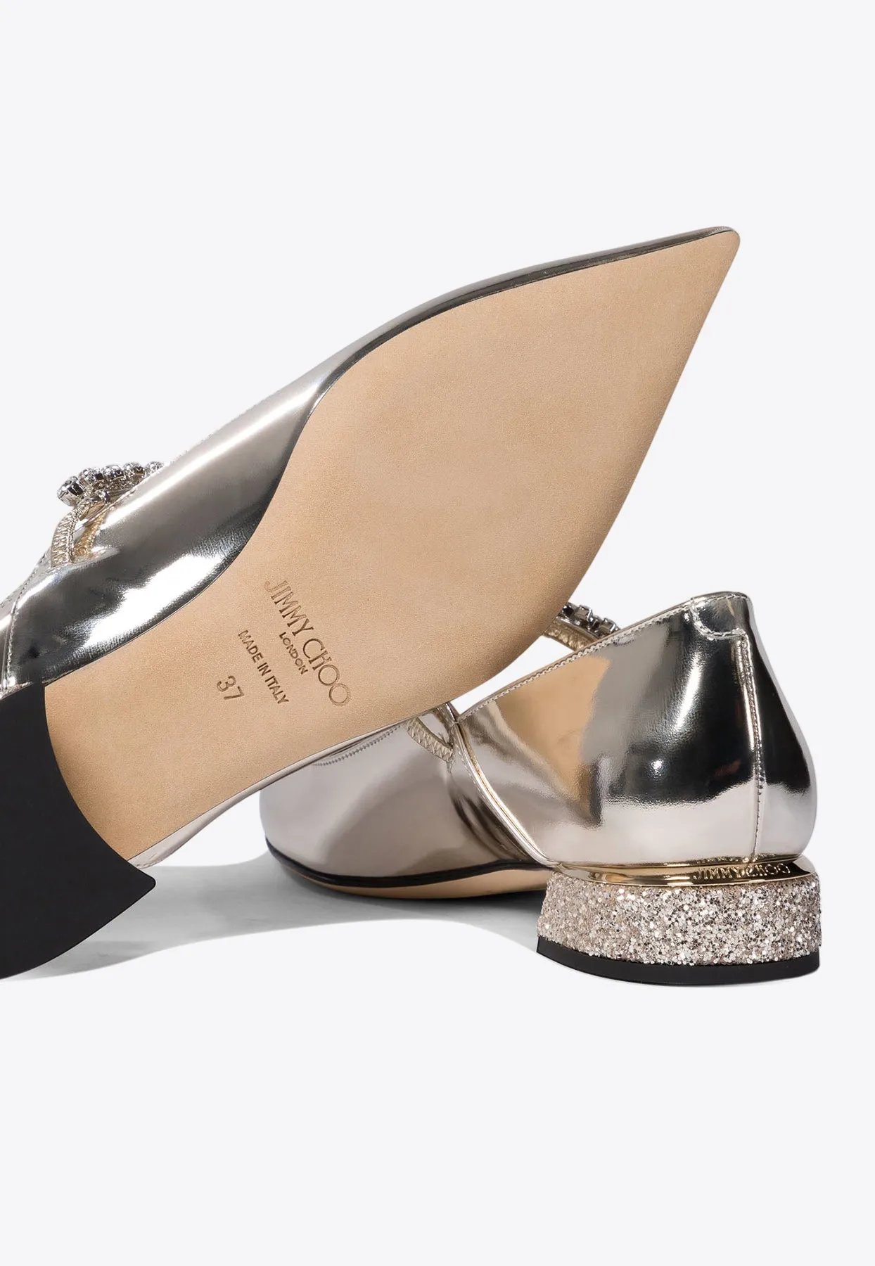 Bing Crystal-Strap Ballerina Flats