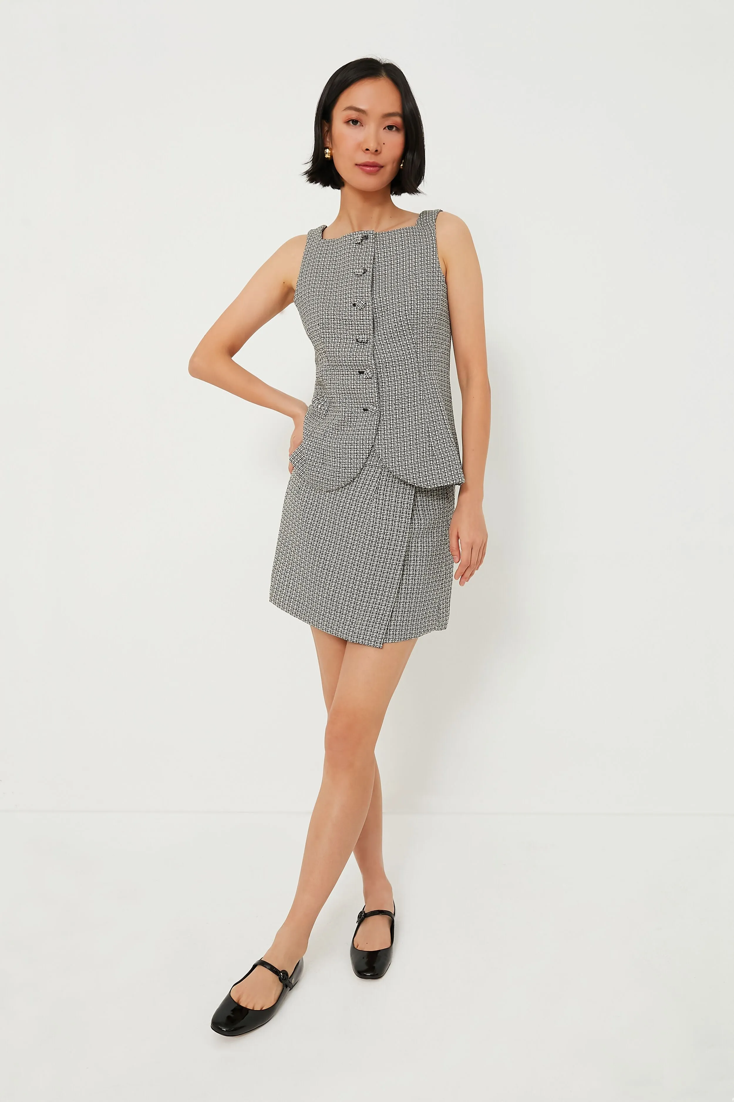 Black Tweed Luz Skirt