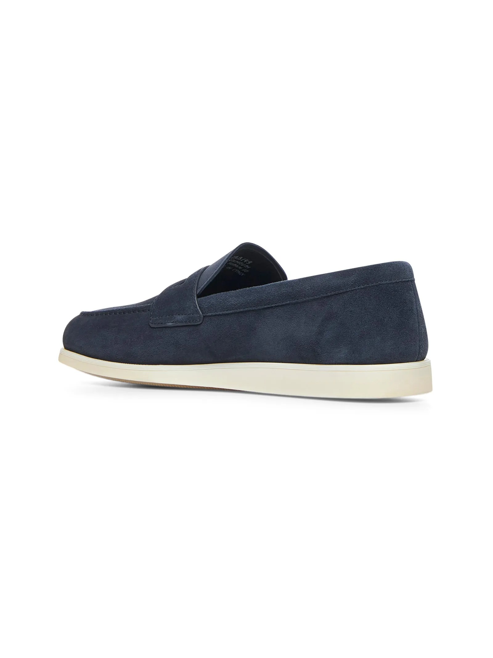 Blue suede Saddle loafers