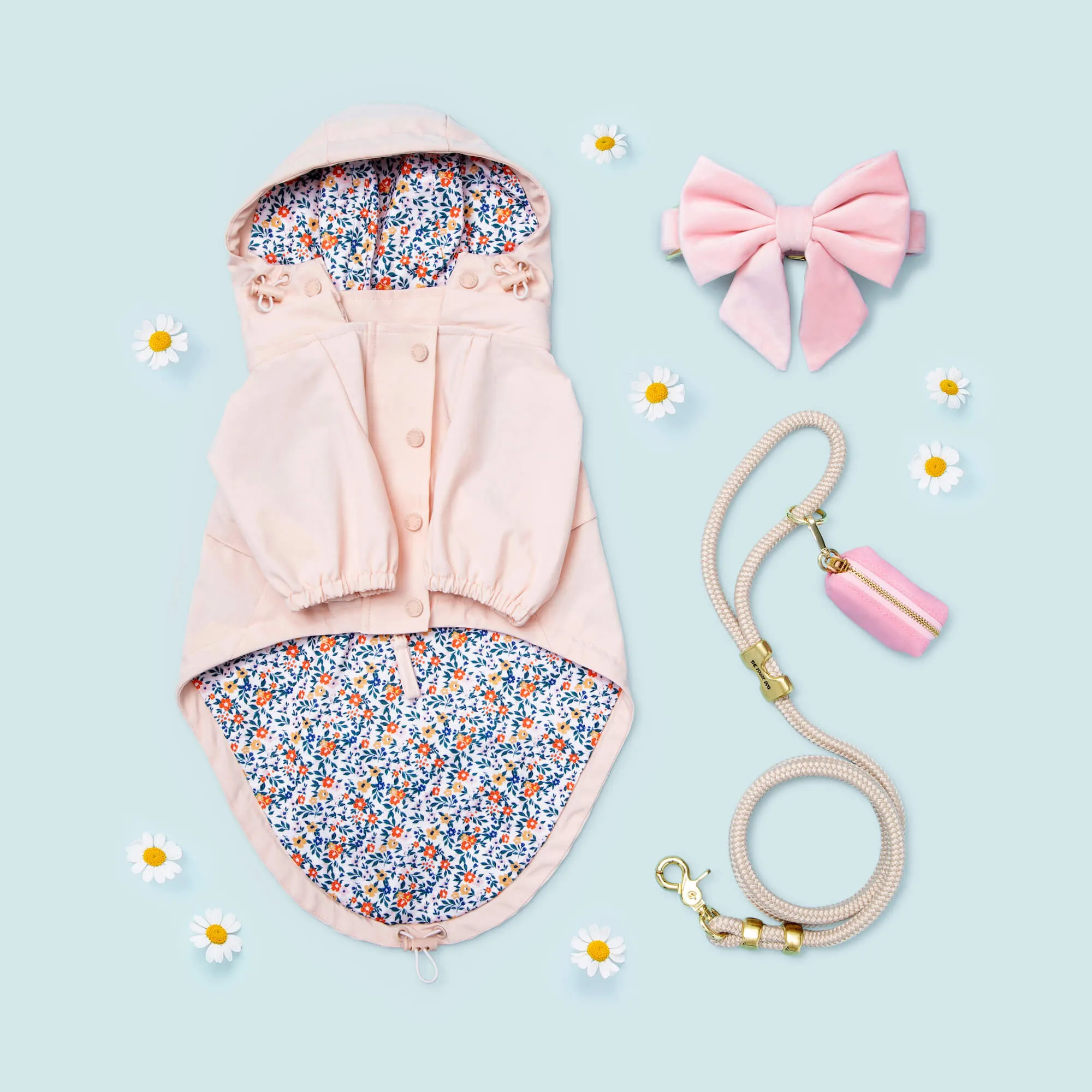 Blush Pink Velvet Lady Dog Bow