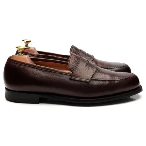 Boston' Dark Brown Grain Leather Loafer UK 9.5 E