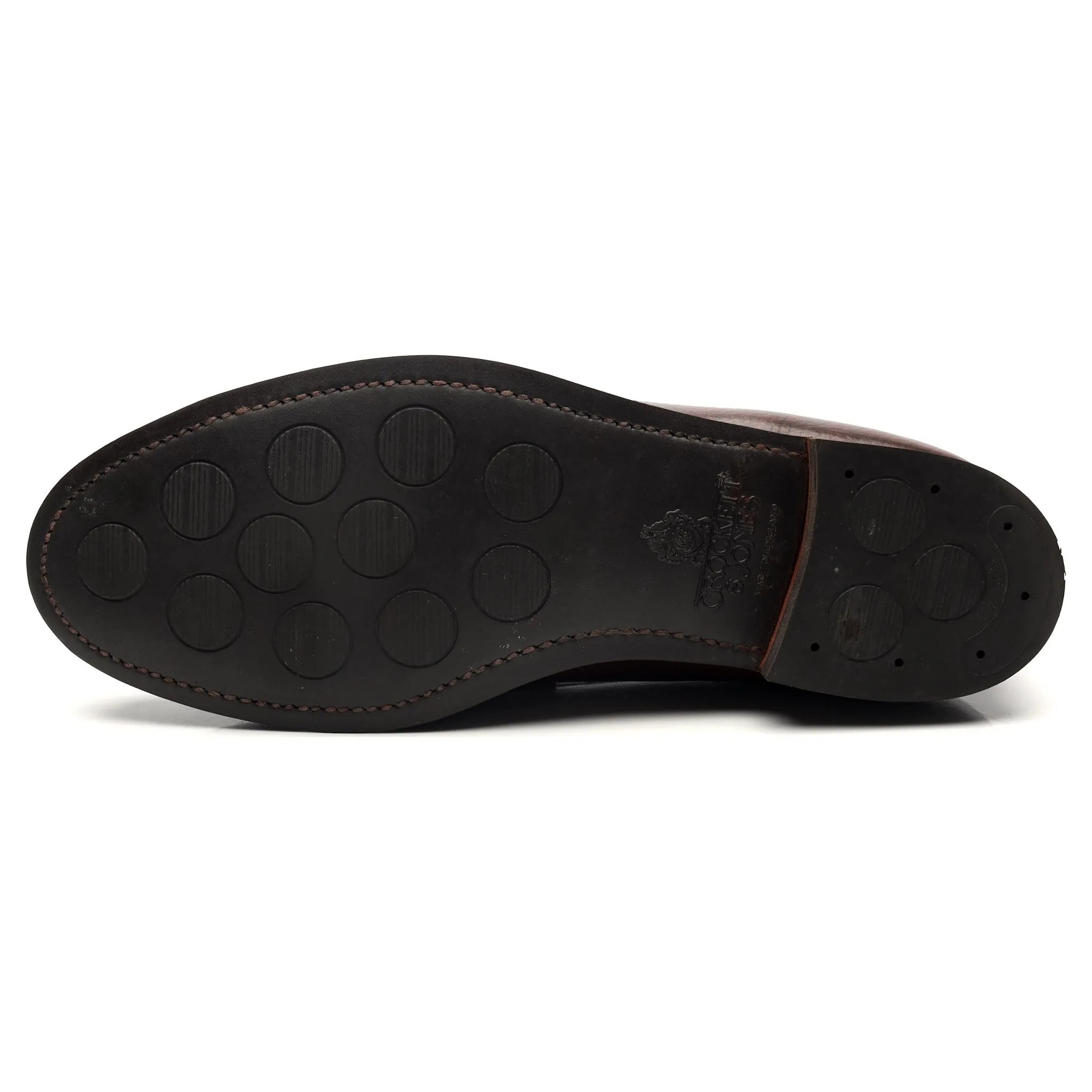 Boston' Dark Brown Grain Leather Loafer UK 9.5 E