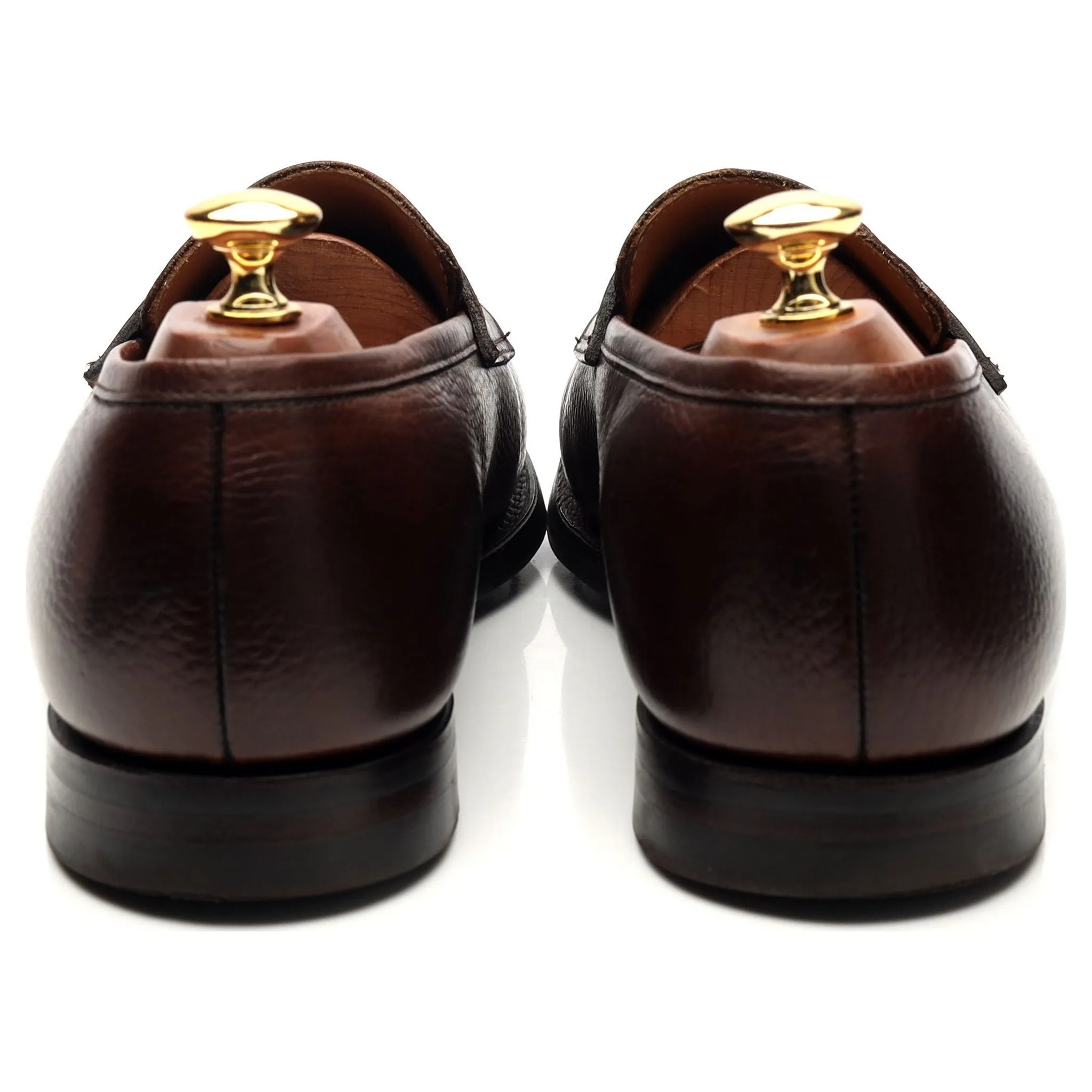 Boston' Dark Brown Grain Leather Loafer UK 9.5 E