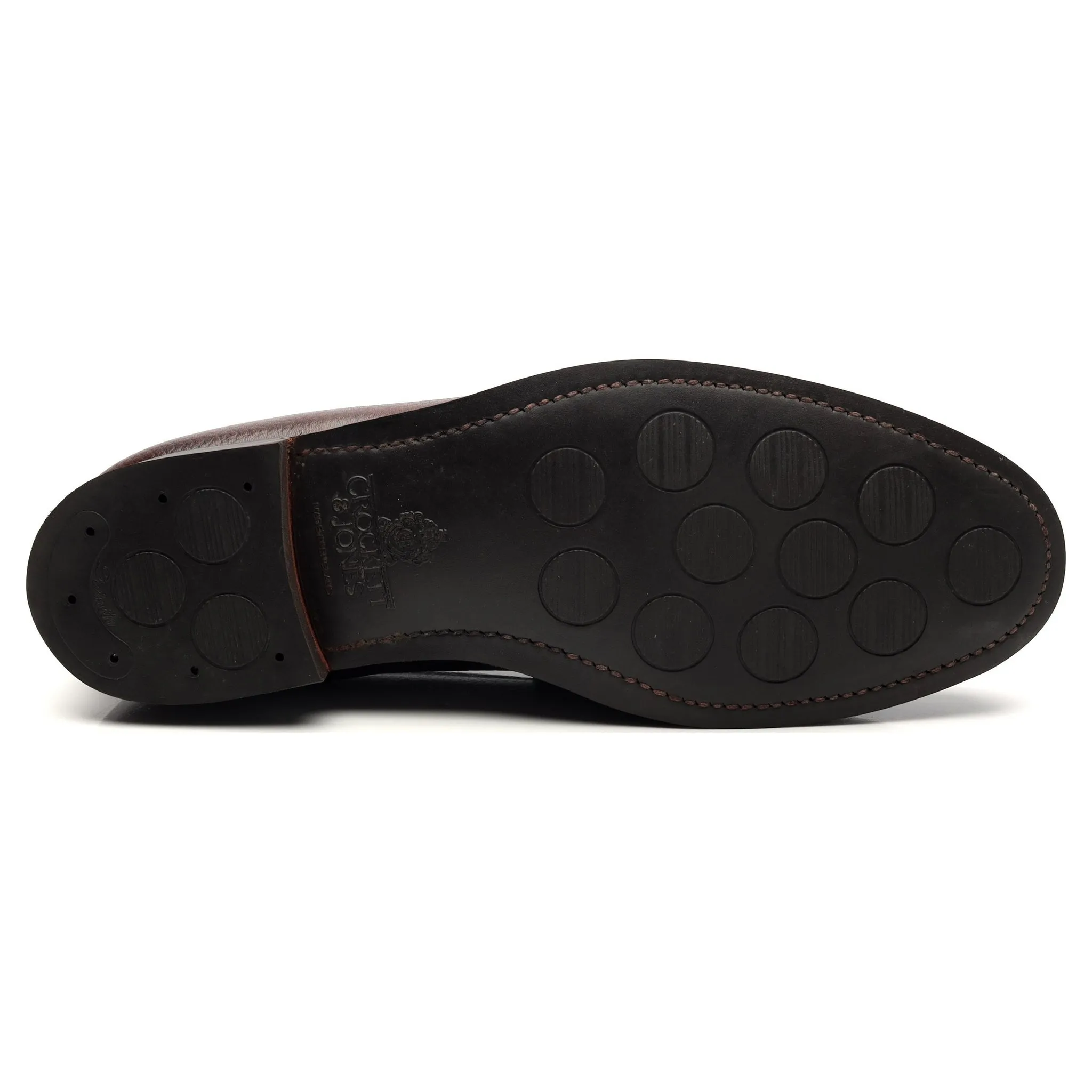 Boston' Dark Brown Grain Leather Loafer UK 9.5 E