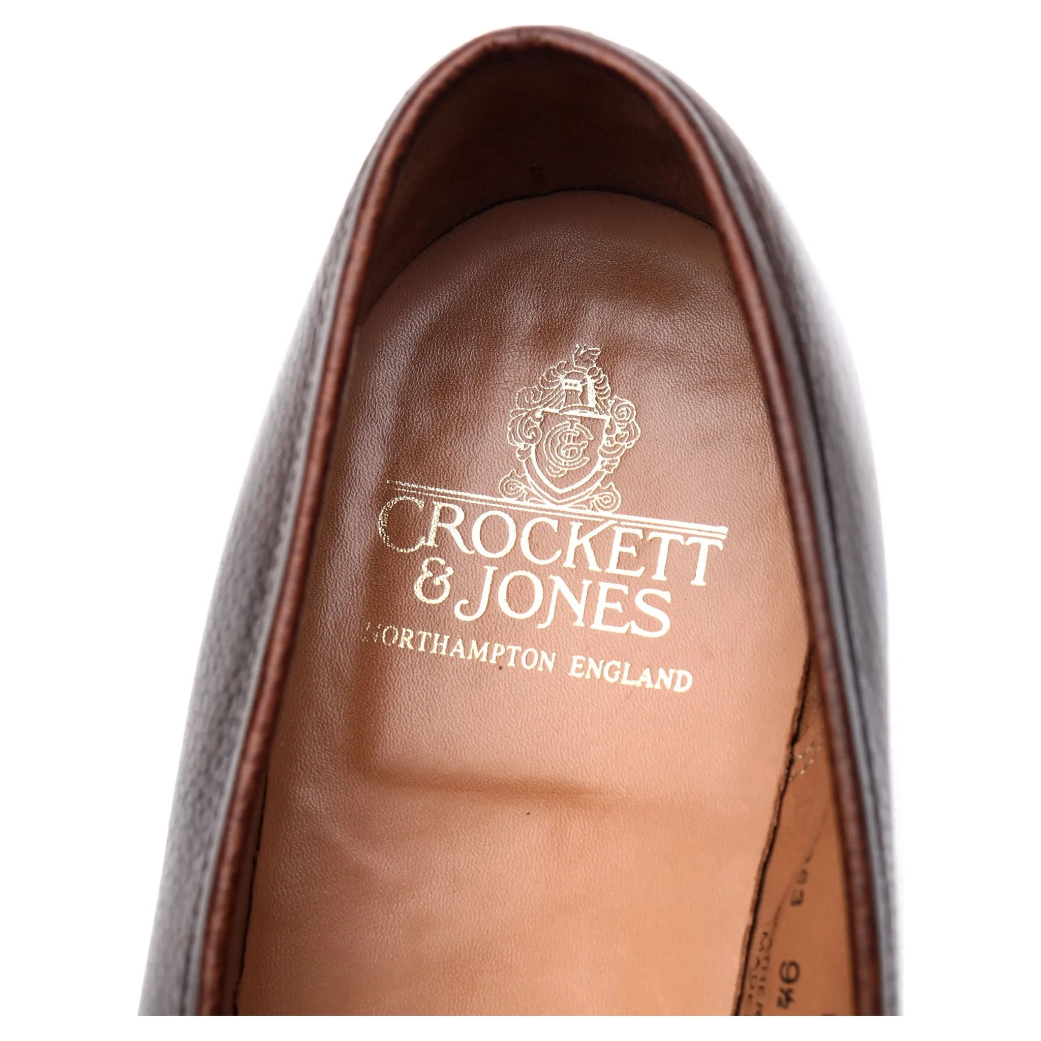 Boston' Dark Brown Grain Leather Loafer UK 9.5 E