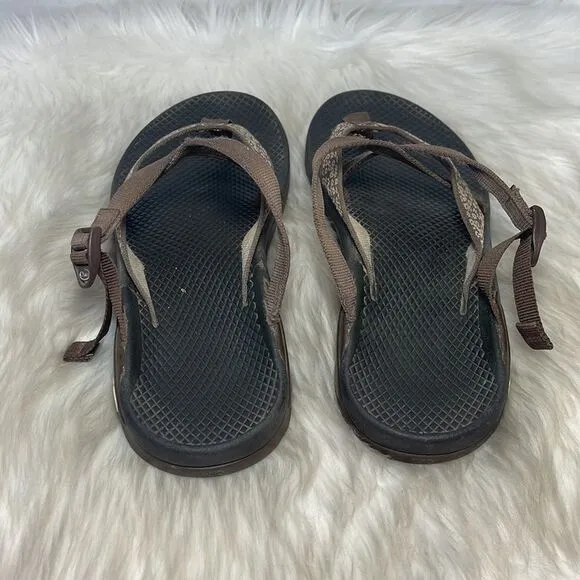 Chaco Brown EcoThread Strappy Thong Slide Sandals Sz 11