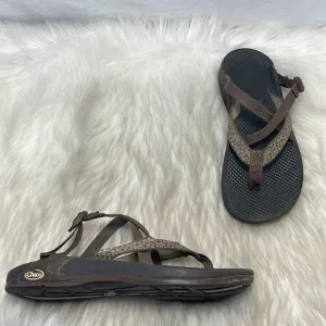 Chaco Brown EcoThread Strappy Thong Slide Sandals Sz 11