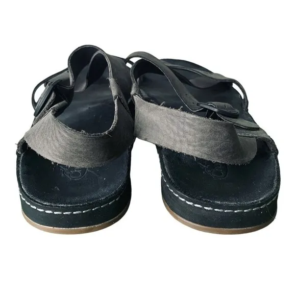 Chaco Wayfarer Tornado Strappy Sandals Gray Leather Womens Size 11 Criss Cross