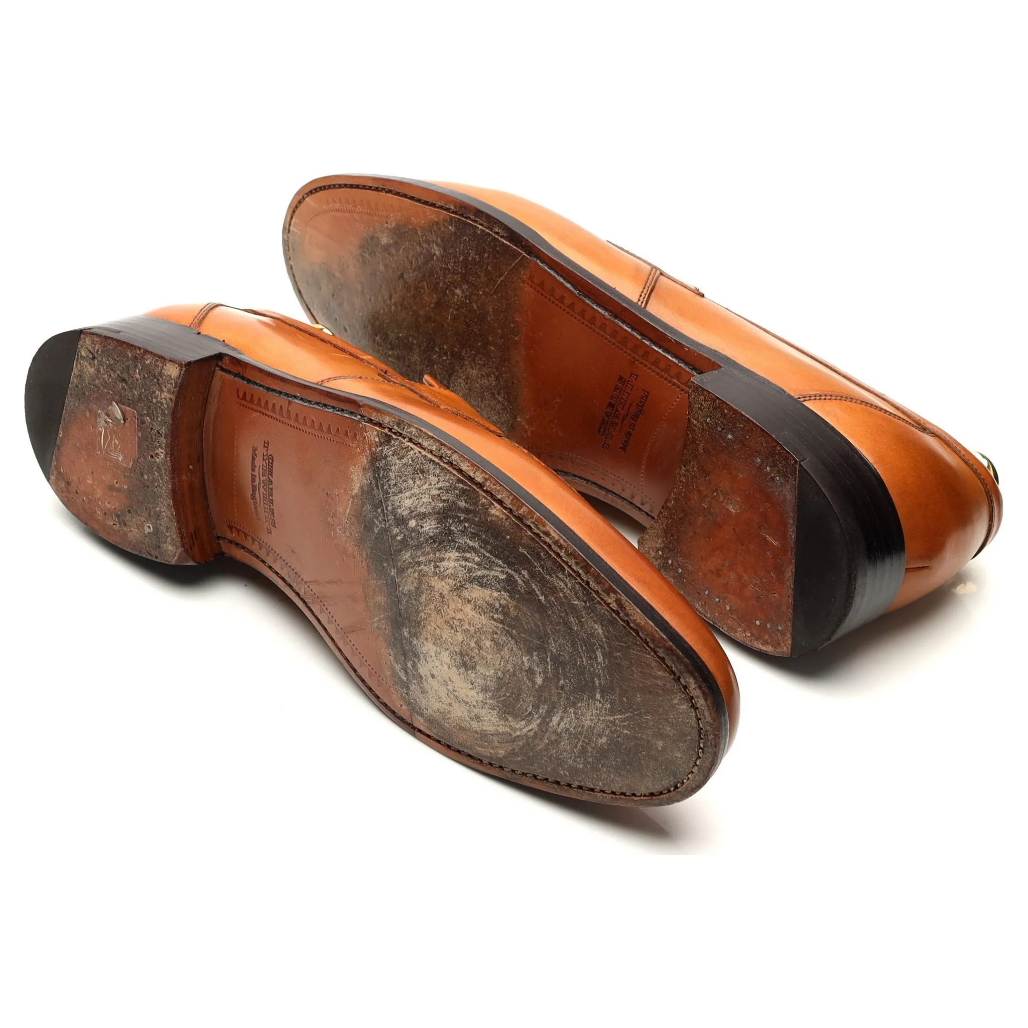 Charles Tyrwhitt Tan Brown Leather Loafers UK 9 F