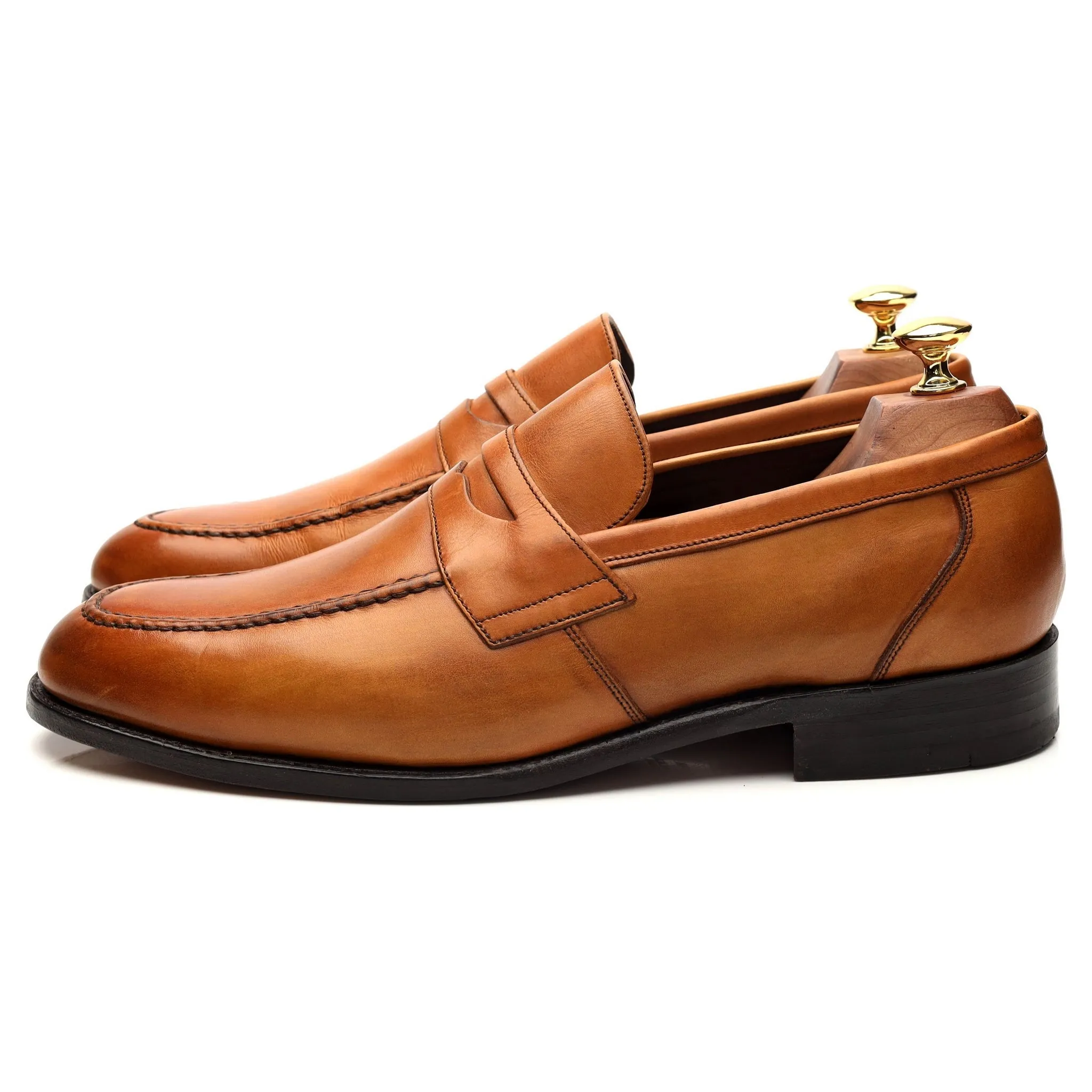 Charles Tyrwhitt Tan Brown Leather Loafers UK 9 F