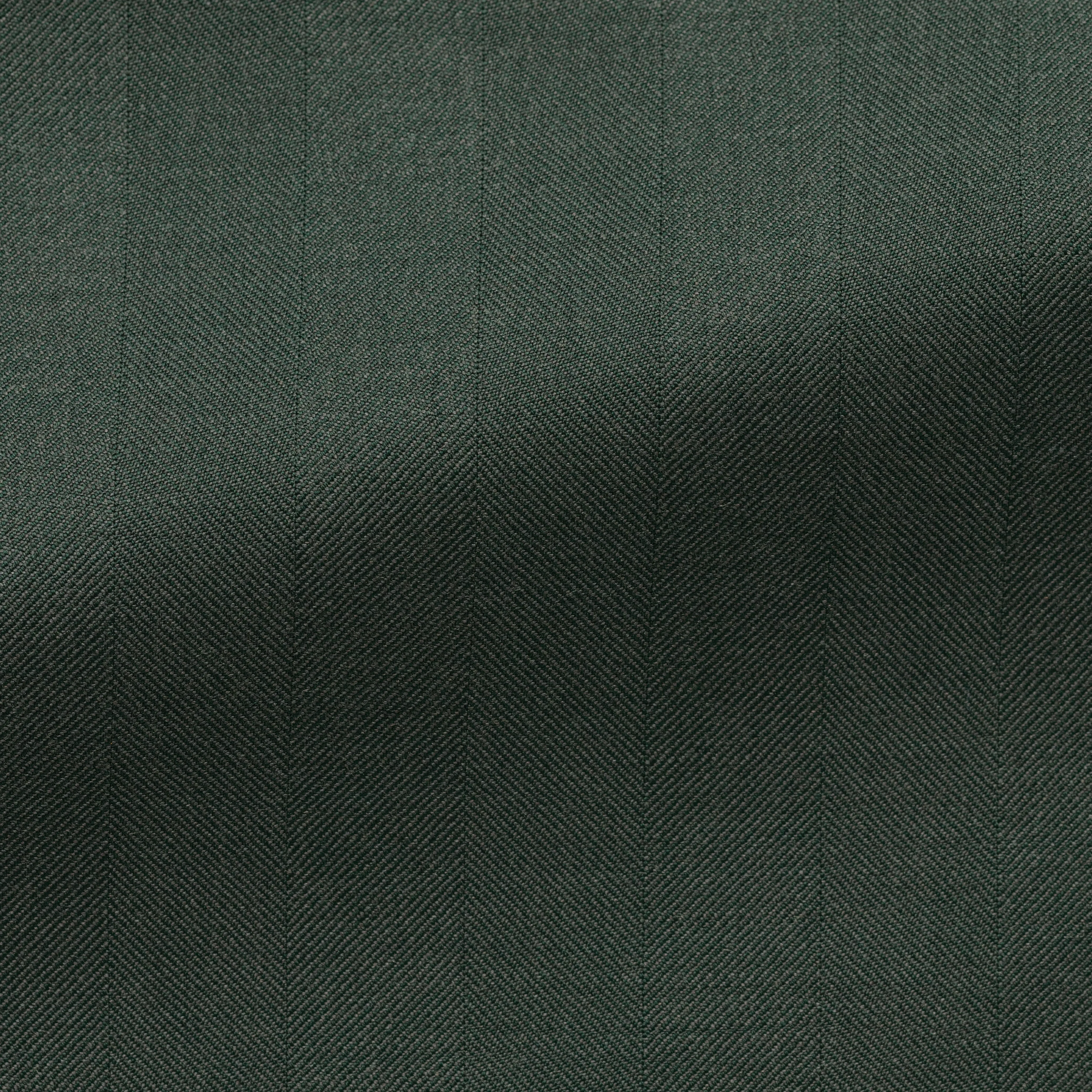 Drago Forest Green Natural Bi Stretch Tropical S130 Wool Solaro Herringbone