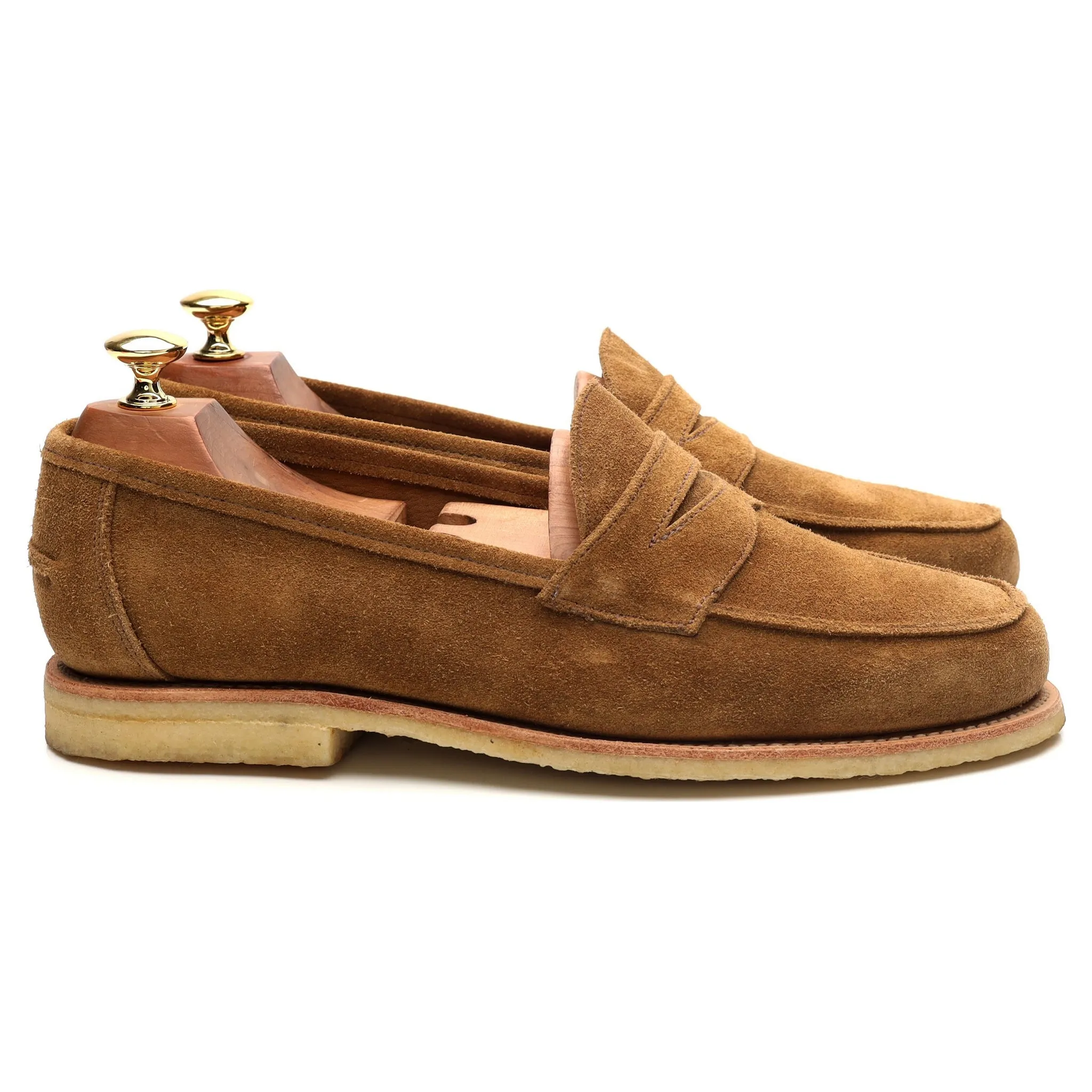 'Edwin' Snuff Brown Suede Loafers UK 8.5 F
