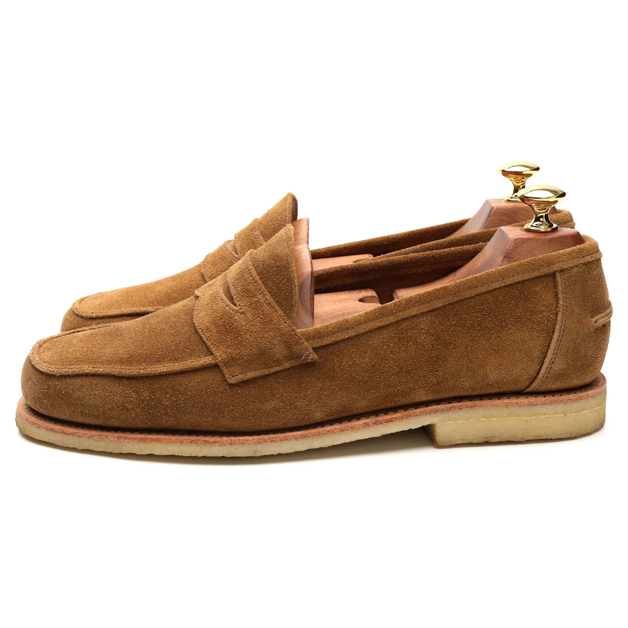 'Edwin' Snuff Brown Suede Loafers UK 8.5 F