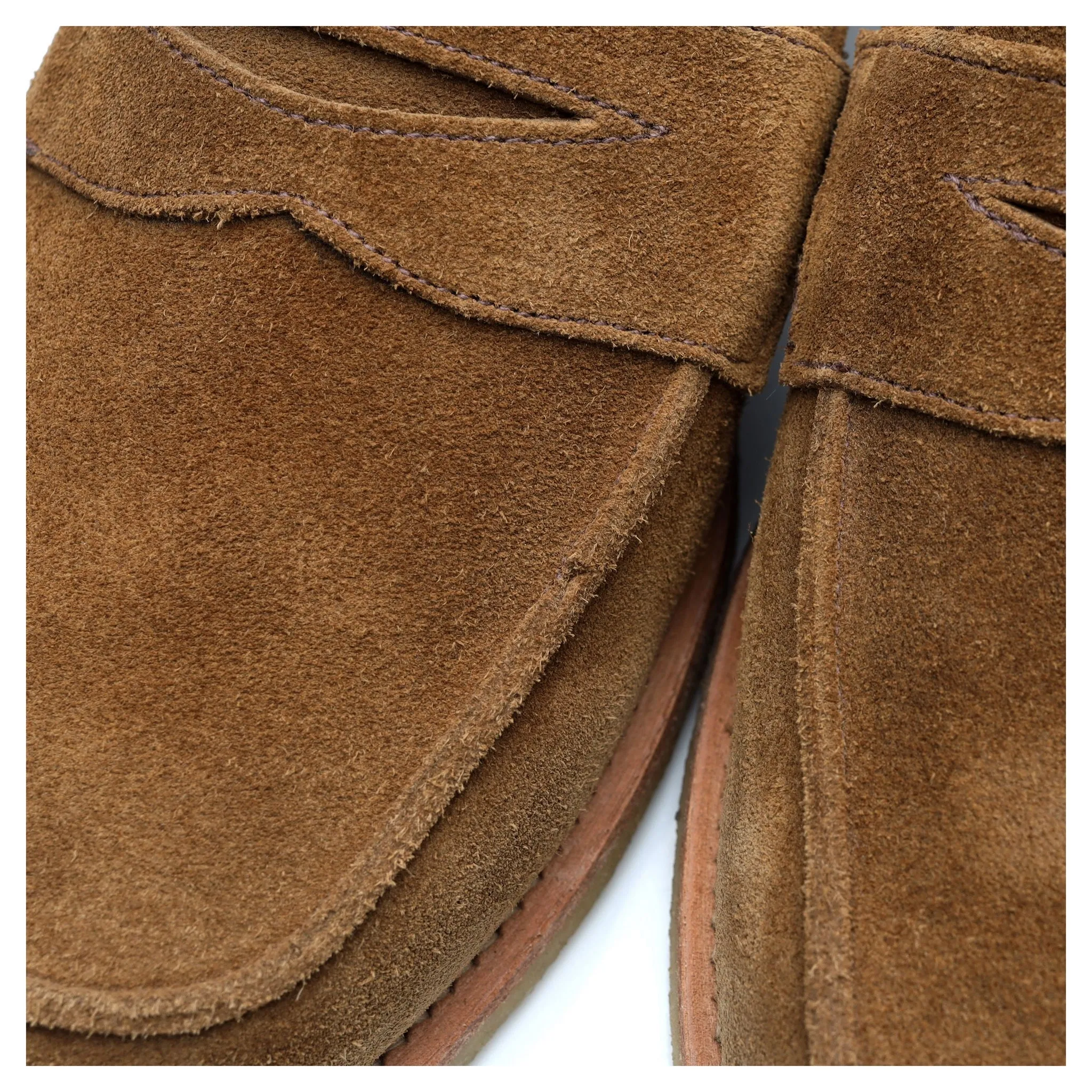 'Edwin' Snuff Brown Suede Loafers UK 8.5 F