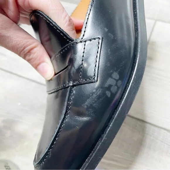 Everlane The Modern Penny Loafer Slip On Leather Mule Black Size 8