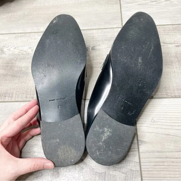 Everlane The Modern Penny Loafer Slip On Leather Mule Black Size 8