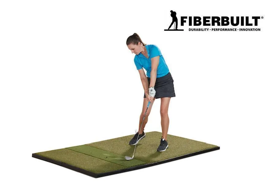 Fiberbuilt 7'x4' Grass Series Single-Hitting Studio Golf Mat