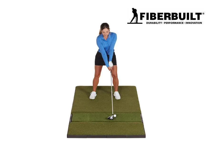 Fiberbuilt 7'x4' Grass Series Single-Hitting Studio Golf Mat