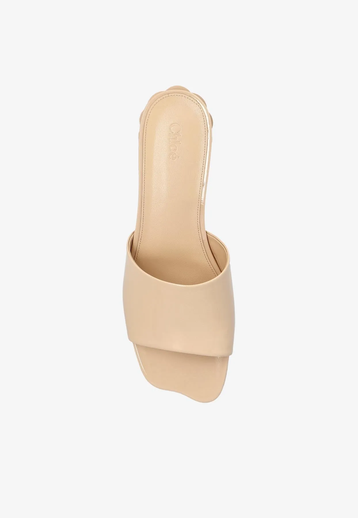 Flower Patent Leather Mules