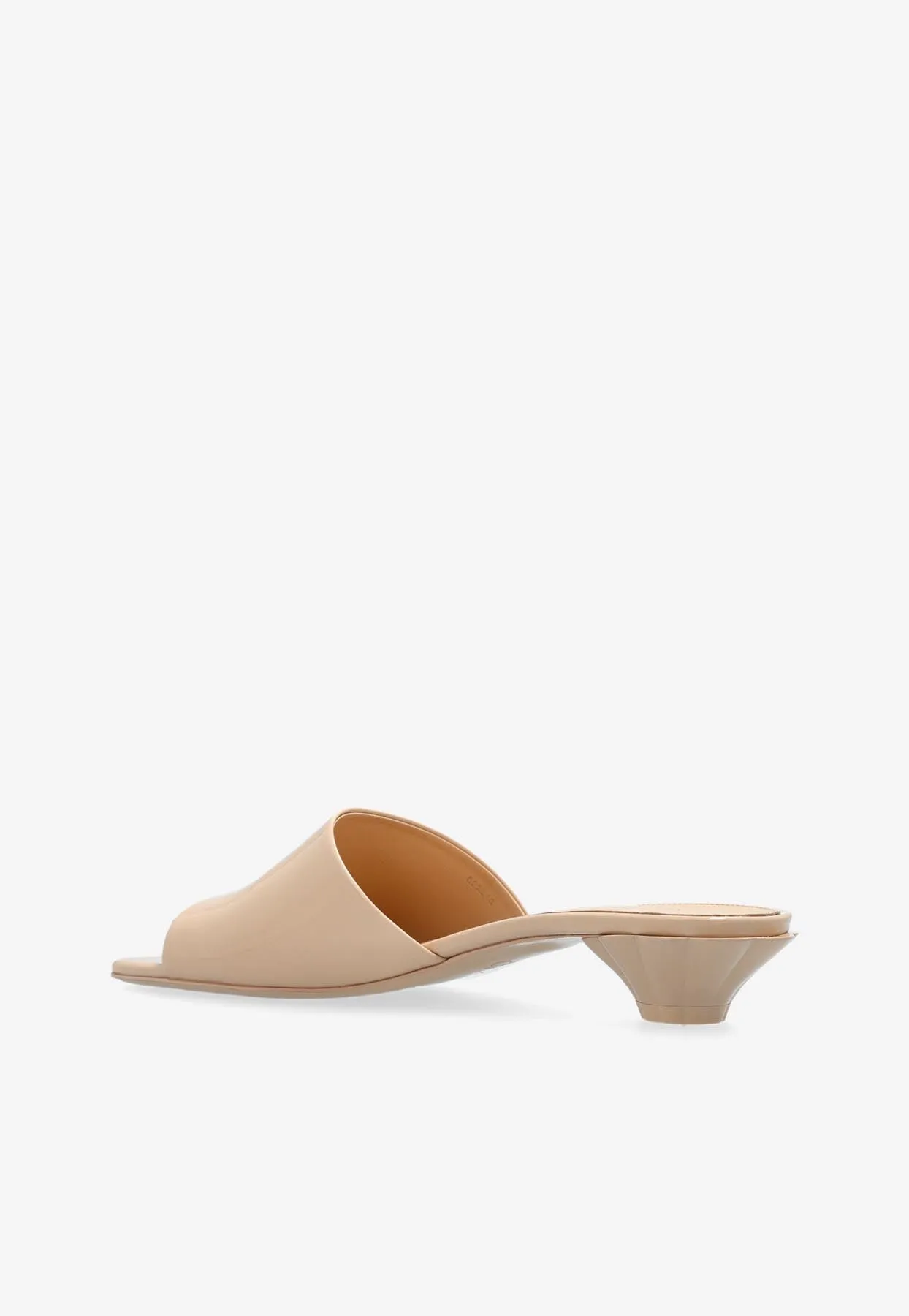 Flower Patent Leather Mules