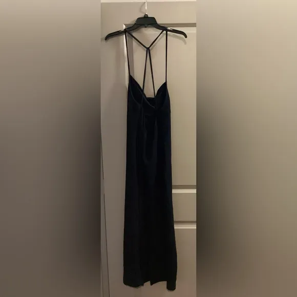 Free People Moss Midi Dress Black Size Medium Resortwear Strappy Open Back NWT