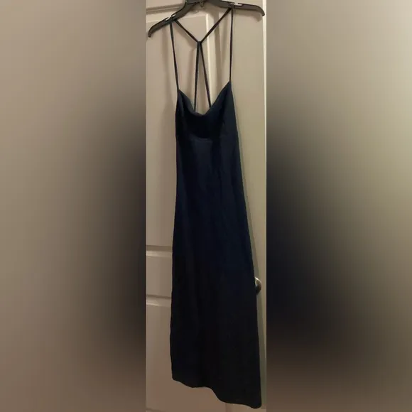 Free People Moss Midi Dress Black Size Medium Resortwear Strappy Open Back NWT