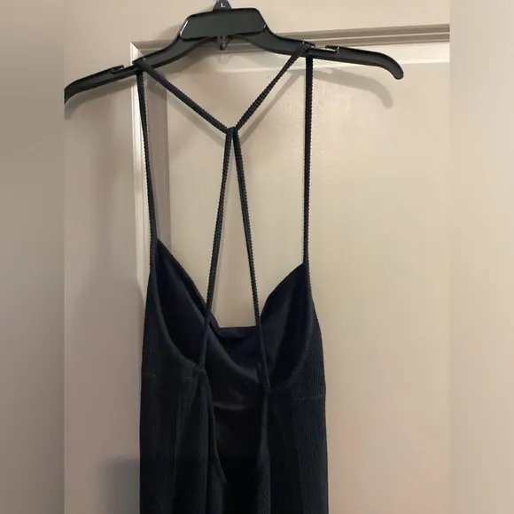 Free People Moss Midi Dress Black Size Medium Resortwear Strappy Open Back NWT