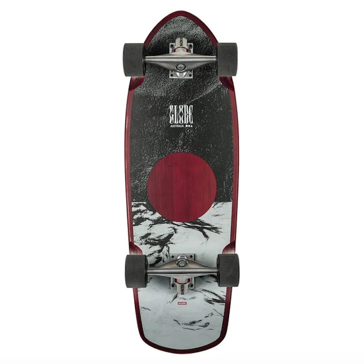 Globe Stubby Surfskate Onshore/Cherry Bamboo Complete Skateboard Cruiser 10" x 30"