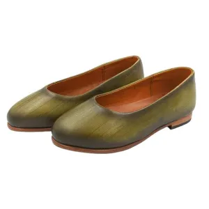 Green Ballet Flats