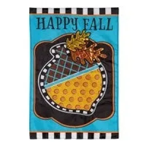 Happy Fall Acorn Garden Applique Flag
