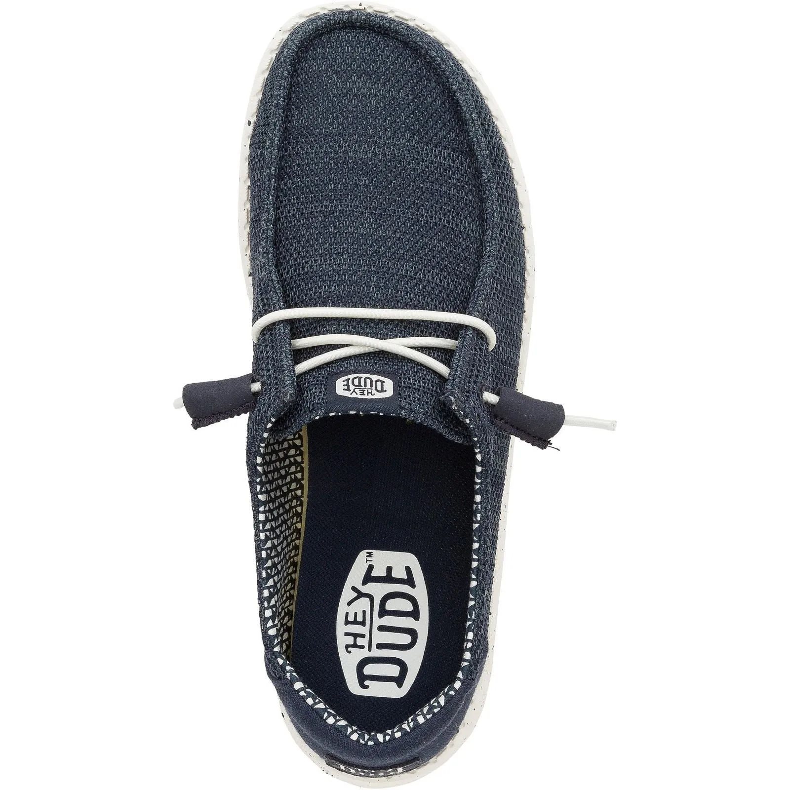 HEYDUDE Wendy Stretch Mesh Polyester Women's Navy Loafers